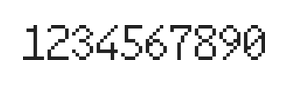 6×10数字点阵字体 ddN610AB1963