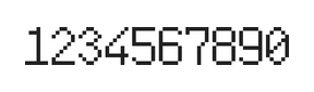 6×10数字点阵字体 ddN610AB1968