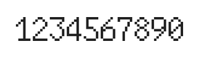6×10数字点阵字体 ddN610AB1972