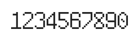 6×10数字点阵字体 ddN610AB1973