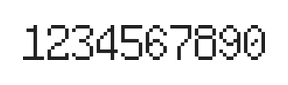 6×10数字点阵字体 ddN610AB1985