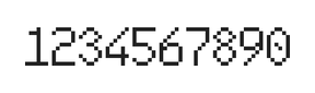 6×10数字点阵字体 ddN610AB1987