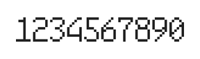 6×10数字点阵字体 ddN610AB1991