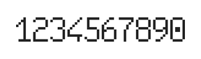 6×10数字点阵字体 ddN610AB1995