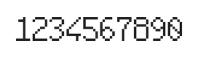 6×10数字点阵字体 ddN610AB1996