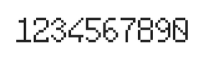 6×10数字点阵字体 ddN610AB1999