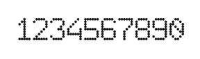 6×9数字点阵字体 ddN69AA0040