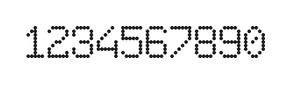 6×9数字点阵字体 ddN69AA0069