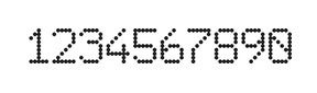 6×9数字点阵字体 ddN69AA0102