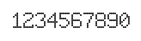6×9数字点阵字体 ddN69AA0144