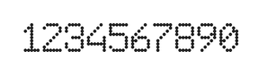 6×9数字点阵字体 ddN69AA0170