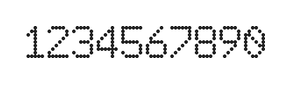 6×9数字点阵字体 ddN69AA0194