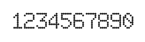 6×9数字点阵字体 ddN69AA0195