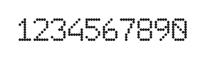 6×9数字点阵字体 ddN69AA0197