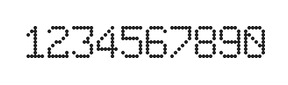 6×9数字点阵字体 ddN69AA0232