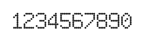 6×9数字点阵字体 ddN69AA0291