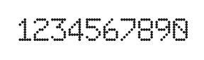 6×9数字点阵字体 ddN69AA0324