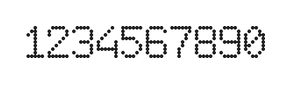 6×9数字点阵字体 ddN69AA0381
