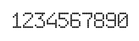 6×9数字点阵字体 ddN69AA0443