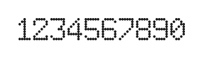 6×9数字点阵字体 ddN69AA0510