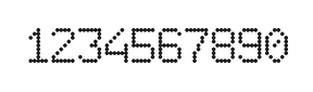 6×9数字点阵字体 ddN69AA0512