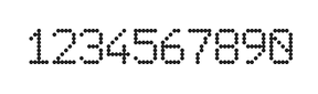 6×9数字点阵字体 ddN69AA0526