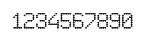 6×9数字点阵字体 ddN69AA0549