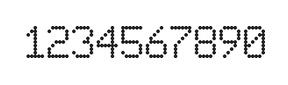 6×9数字点阵字体 ddN69AA0564