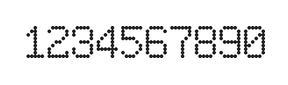 6×9数字点阵字体 ddN69AA0580