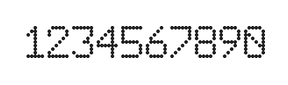 6×9数字点阵字体 ddN69AA0597