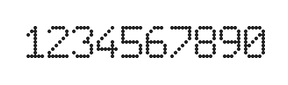 6×9数字点阵字体 ddN69AA0602