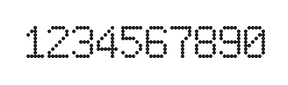 6×9数字点阵字体 ddN69AA0622
