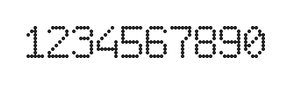 6×9数字点阵字体 ddN69AA0657