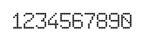 6×9数字点阵字体 ddN69AA0681