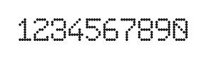 6×9数字点阵字体 ddN69AA0705