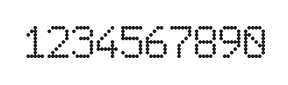 6×9数字点阵字体 ddN69AA0741