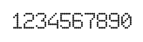 6×9数字点阵字体 ddN69AA0748