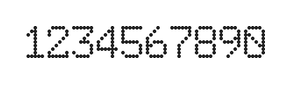 6×9数字点阵字体 ddN69AA0775