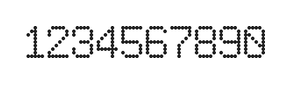 6×9数字点阵字体 ddN69AA0807