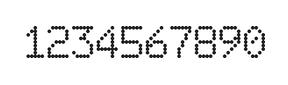 6×9数字点阵字体 ddN69AA0812