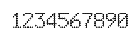 6×9数字点阵字体 ddN69AA0818
