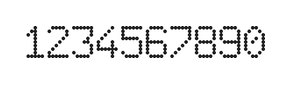 6×9数字点阵字体 ddN69AA0833