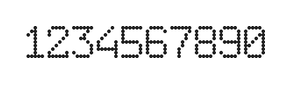 6×9数字点阵字体 ddN69AA0869