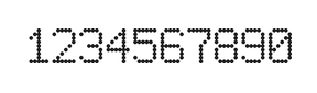 6×9数字点阵字体 ddN69AA0887