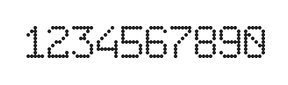 6×9数字点阵字体 ddN69AA0908
