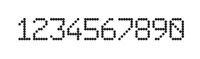 6×9数字点阵字体 ddN69AA0926