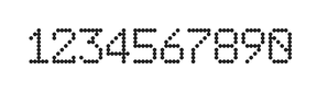 6×9数字点阵字体 ddN69AA0931