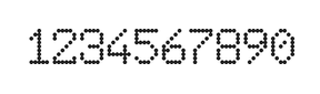 6×9数字点阵字体 ddN69AA0960