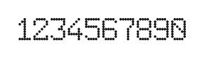 6×9数字点阵字体 ddN69AA0988