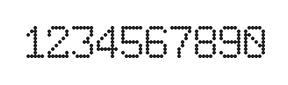 6×9数字点阵字体 ddN69AA1014